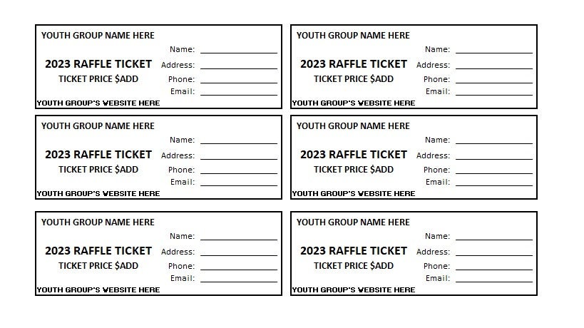 Juvale 2000 Raffle Ticket Sheets, Blank Entry Forms For Contests, School  Events, White, 20 Pads : Target