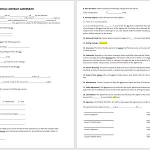Acuerdo de contrato de alquiler de ATV editable, plantilla de contrato de alquiler de ATV, contrato de alquiler de ATV, plantilla de contrato de alquiler de ATV, plantilla simple
