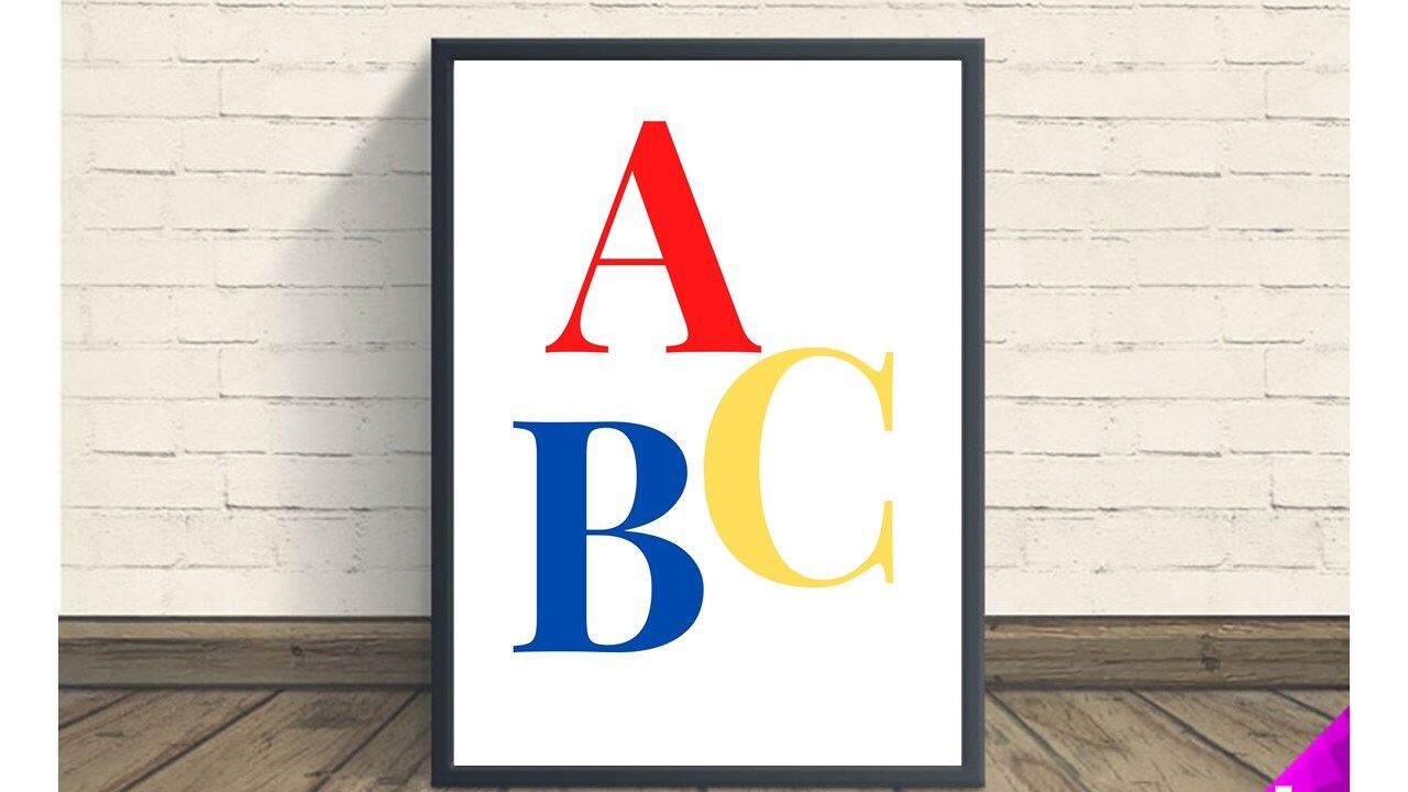 Alphabet Wall Art ABC Print Alphabet Print Nursery Wall | Etsy
