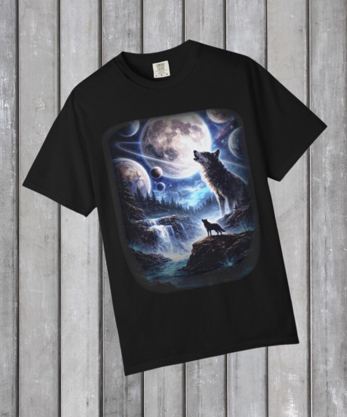 Howling Rabbit Shirt Wolf Howling to the Moon Shirt | Animal Graphic Tee | Wildlife Lover ...