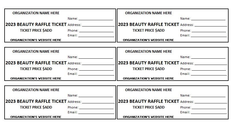 Editable Beauty Raffle Ticket, Beauty Raffle, Enter to Win Printable ...