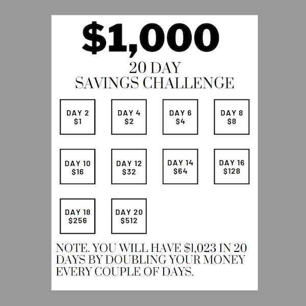 Saving Challenge Printable Etsy Saving Challenge Printable Etsy