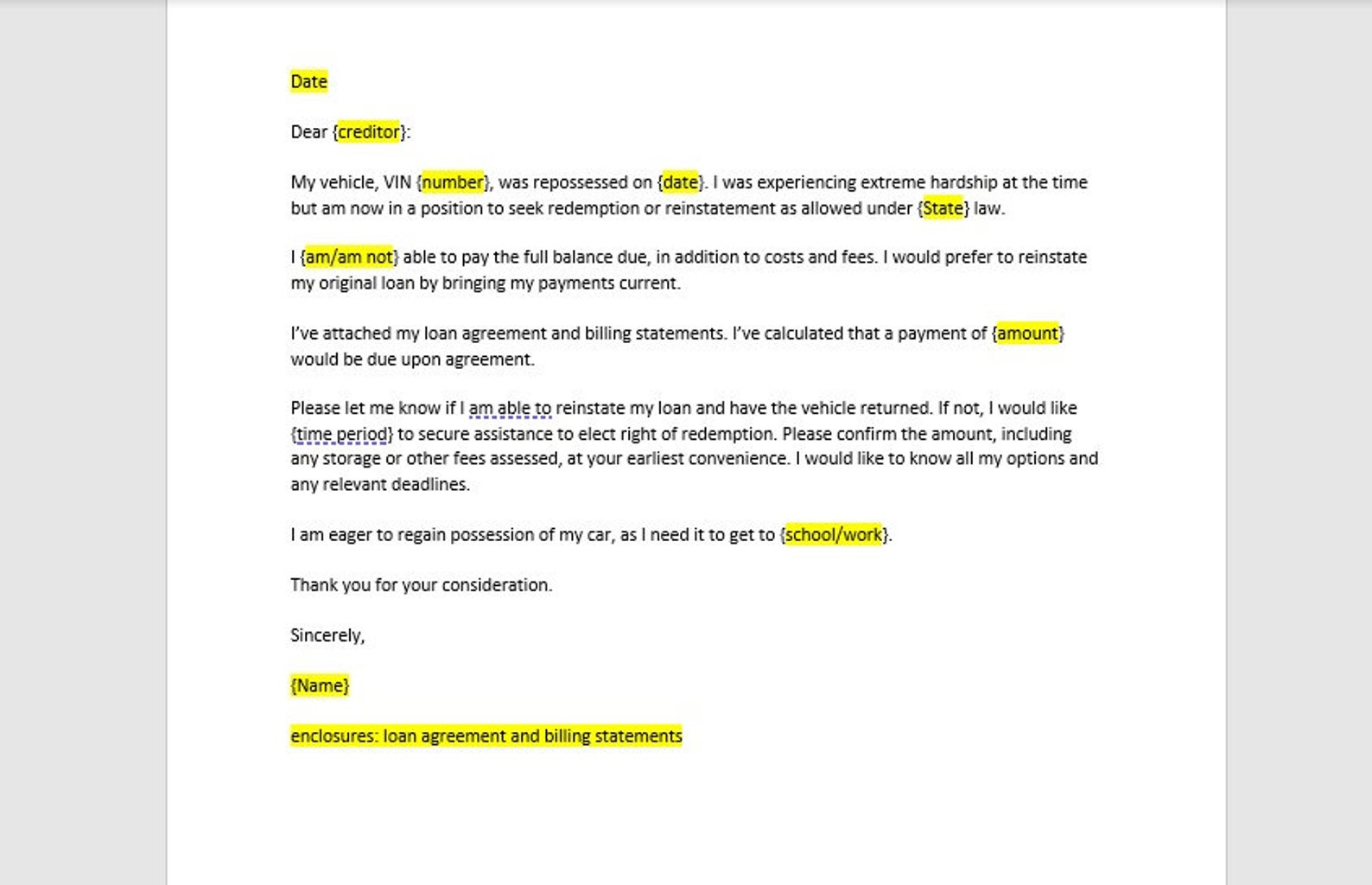 Car Repossession Appeal Letter, Car Repossession Appeal Letter Template Car Repossession Appeal Letter, Car Repossession Appeal Letter Template