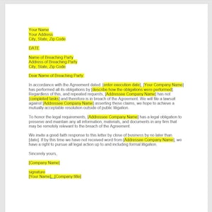 Plantilla de carta de incumplimiento de contrato, Plantilla de carta de incumplimiento de contrato, Plantilla de carta de incumplimiento de contrato, Carta de incumplimiento de contrato, Carta de Word