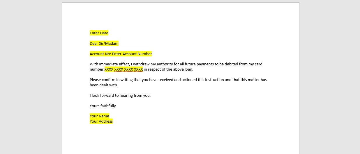 Payday Loan Settlement Letter Template Payday Loan Settlement Etsy