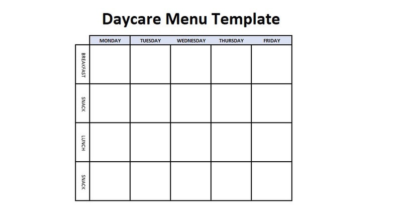 Editable Daycare Menu Template Weekly Daycare Menu Daycare Menu Editable Daycare Menu Template Weekly Daycare Menu Daycare Menu