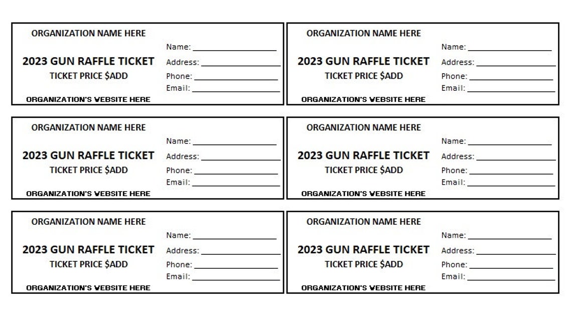 Editable Gun Ticket, Gun Ticket, Enter to Win Printable Ticket, Gun Editable Gun Ticket, Gun Ticket, Enter to Win Printable Ticket, Gun