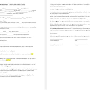 Contrato de alquiler de lugar de boda, plantilla de contrato de alquiler de lugar de boda, alquiler de lugar de boda, contrato de alquiler, plantilla de Word