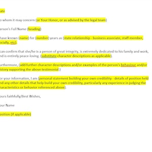 Plantilla de carta de referencia de carácter judicial, carta de referencia de carácter judicial, plantilla de referencia de carácter judicial, plantilla de Word, carta de Word