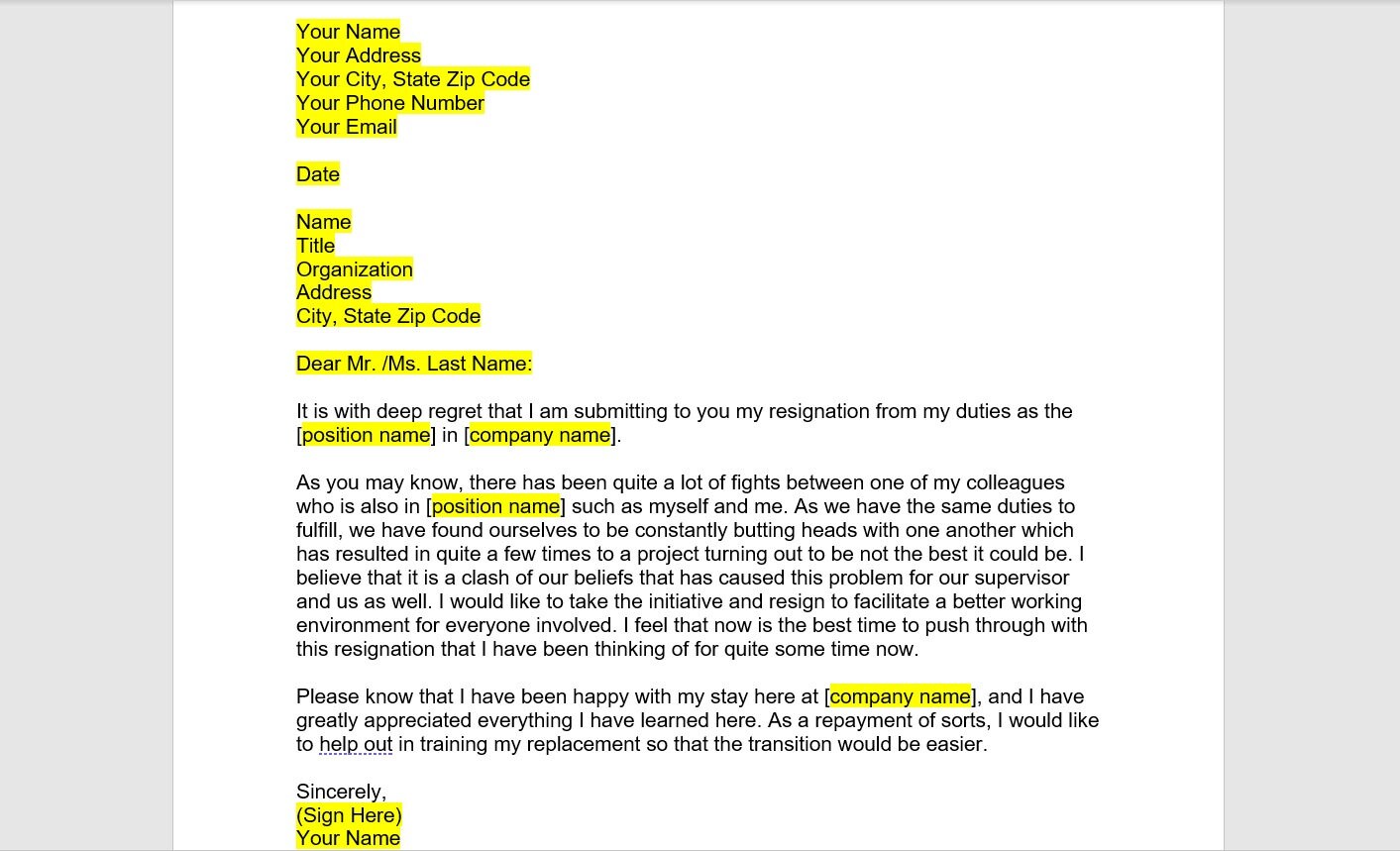 Lettre De Démission Pendant Un Arrêt Maladie - Lettres Gratuites