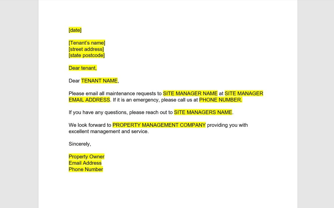 Rental Maintenance Request Letter Template Maintenance Request Letter Rental maintenance request letter template maintenance request letter