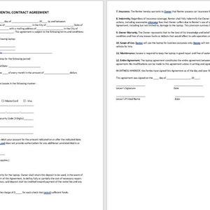 Acuerdo de contrato de alquiler de portátiles, plantilla de contrato de alquiler de portátiles, contrato de alquiler de portátiles, contrato de alquiler de portátiles, plantilla