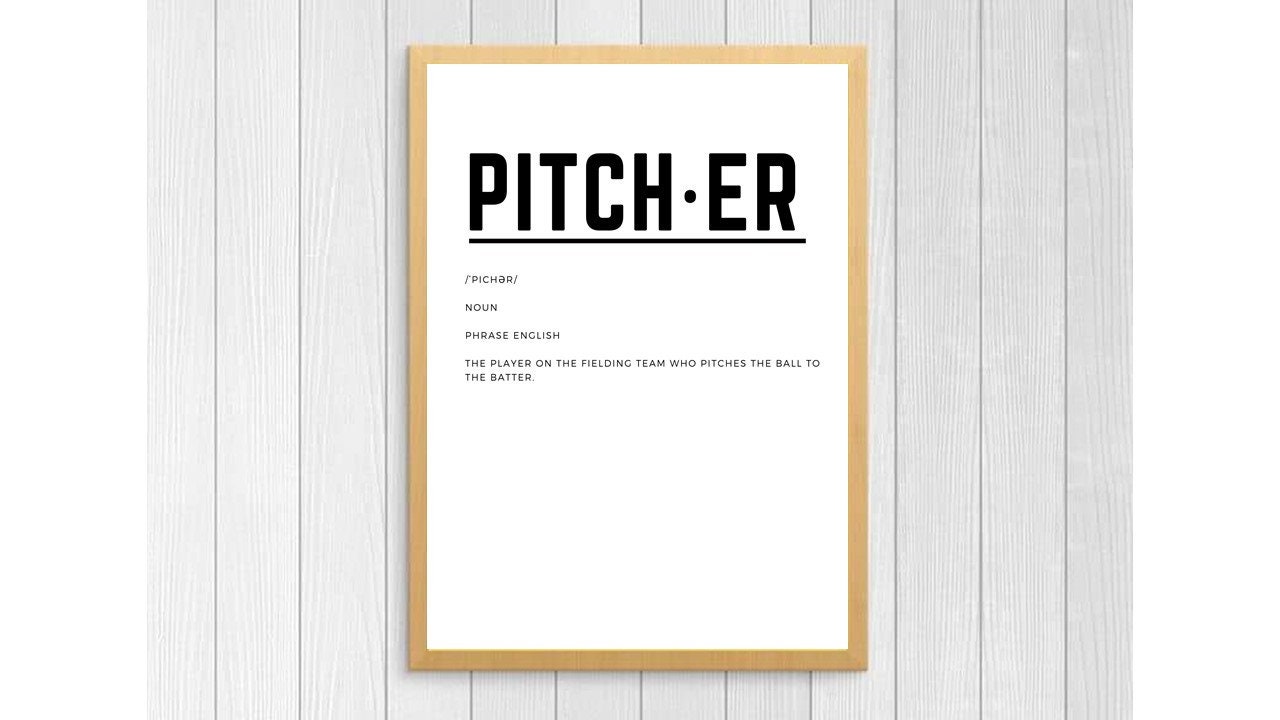 Pitcher Definition Baseball Baseball Decor Definition Etsy