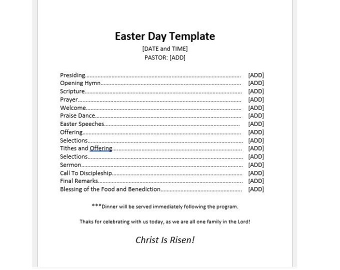 Good Friday Seven Last Words Program Template - Holy Week Service ...