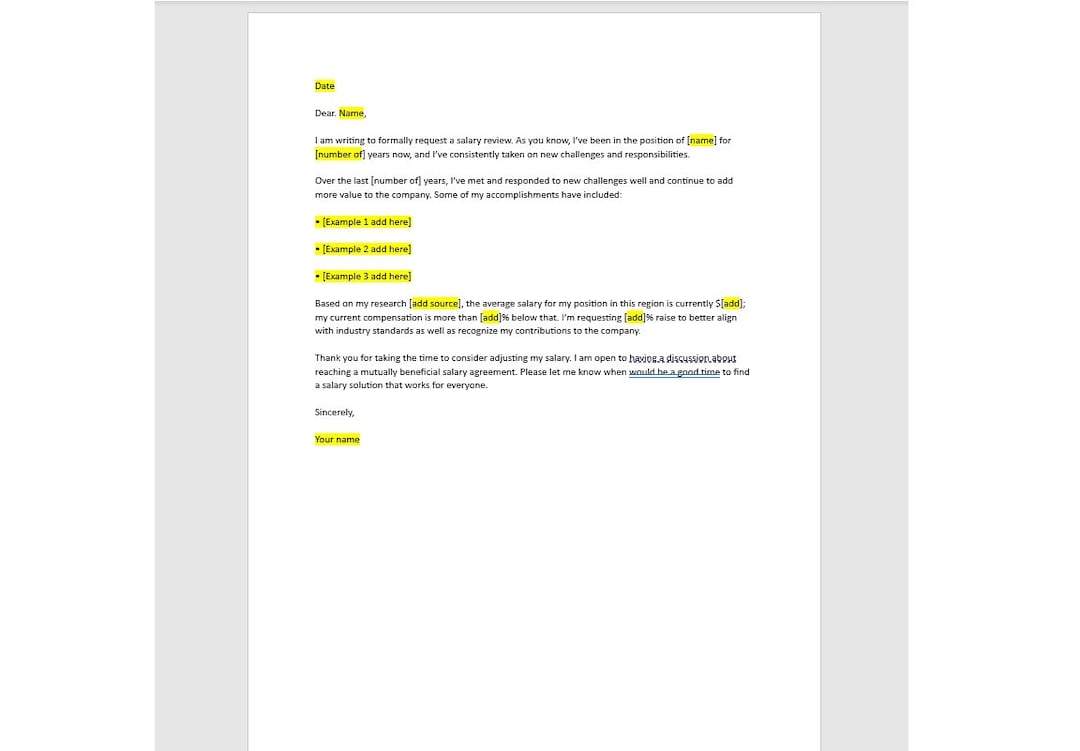 Editable Raise Request Letter Template Request Letter Template editable-raise-request-letter-template-request-letter-template