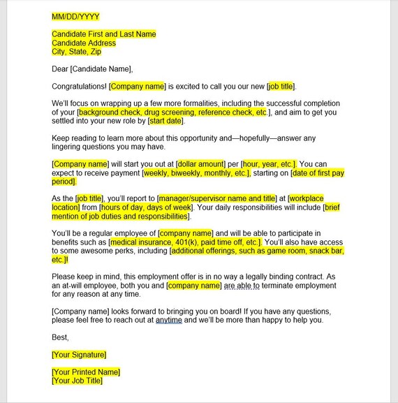 Sample Appointment Letter