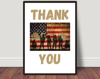 Veteran Gift, Gift For Veteran, Patriotic Gifts For Veterans, Veterans Day Gifts For Employees, Veteran's Day Thank You, Veteran Printable