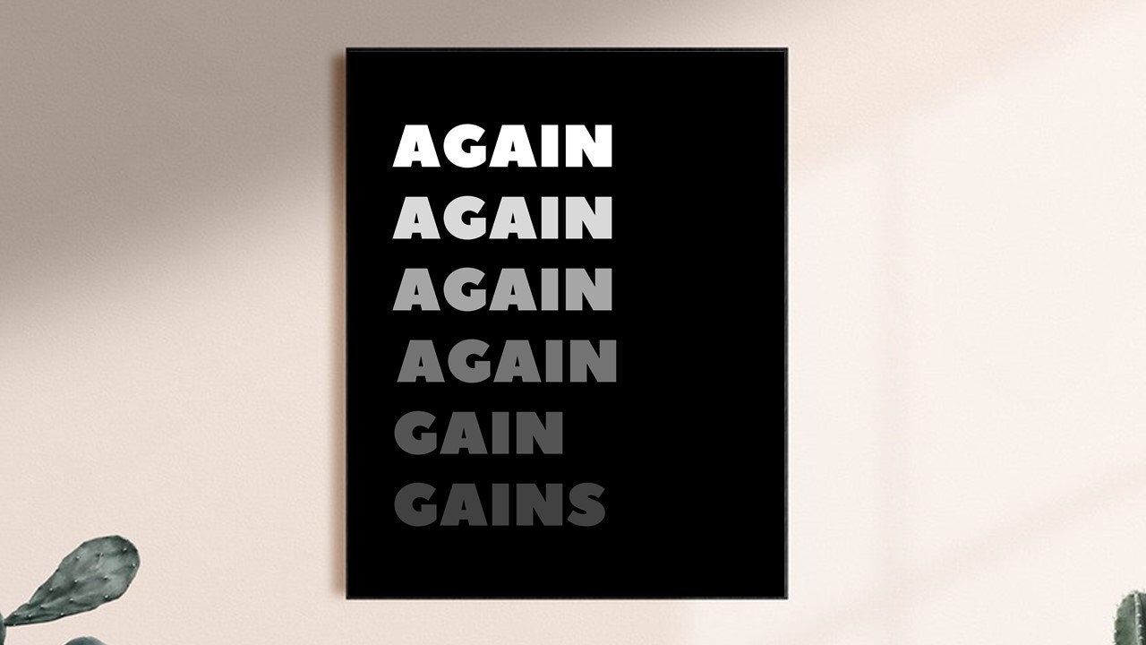 Gym Print Gym Wall Art Motivational Print Inspirational | Etsy