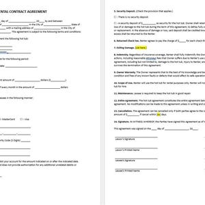 Contrato de alquiler de jacuzzi editable, plantilla de contrato de alquiler de jacuzzi, contrato de alquiler de jacuzzi, contrato de alquiler de jacuzzi