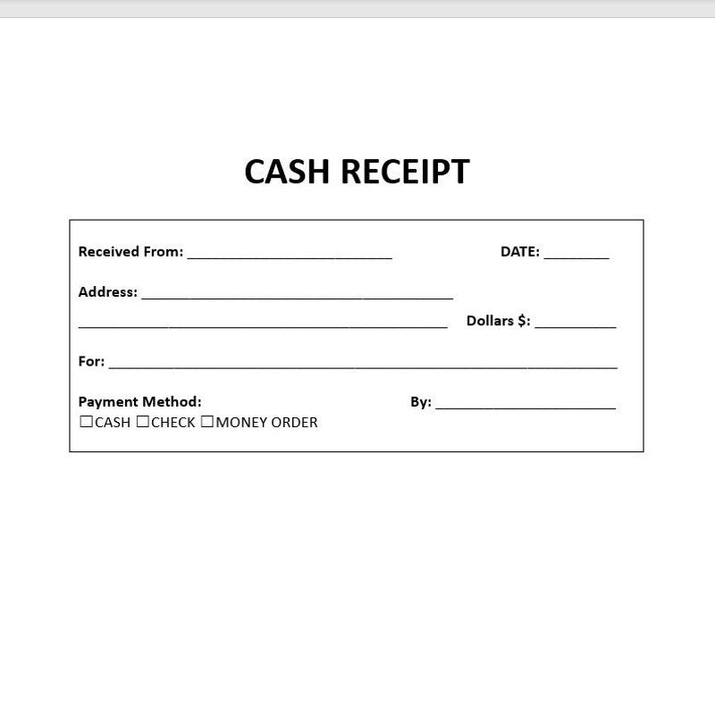 Free Receipt to Print Etsy Free Receipt to Print Etsy