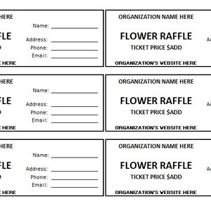 Boleto de flores editable, Rifa de flores, Participa para ganar boleto imprimible, Rifa de flores imprimible, Plantilla de boleto, Plantilla de Excel