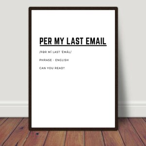 Funny Office Print, Home Office Decor, Office Wall Art, Work From Home ...