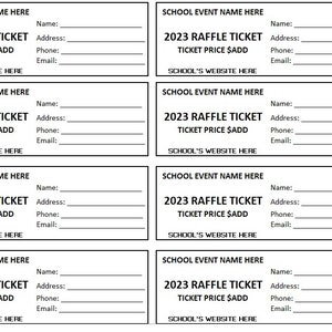 Schule druckbare Tombola Ticket, Enter to Win druckbares Ticket, Schule druckbare Raffle Ticket Vorlage, Enter to Win Ticket Vorlage