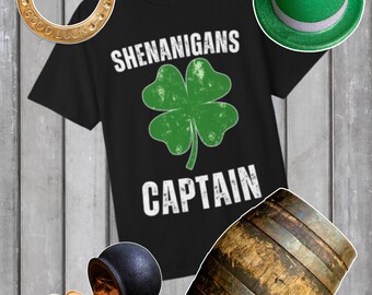 Camiseta Shenanigans Captain Clover / Camiseta de trébol del Día de San Patricio