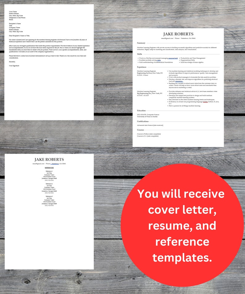 Buy Machine Learning Engineer Basic Resume Template Word, Basic Resume ...