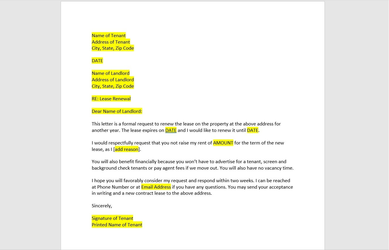 Lease Renewal Letter Template Lease Renewal Letter Lease Renewal Lease Renewal Letter Template Lease Renewal Letter Lease Renewal