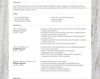 Basic Resume Template Word, Basic Resume Template for Word, Editable Resume, Professional Resume, Instant Download, Resume Template
