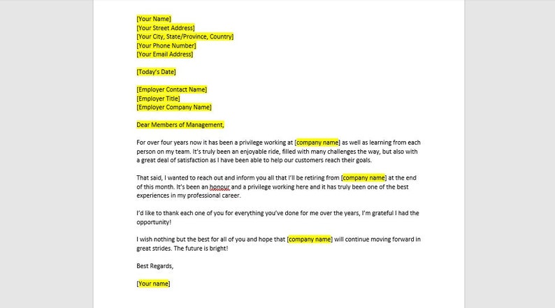 How To Make Retirement Letter To Employer How To Make Retirement Letter To Employer