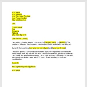 Jobanfrage Brief Vorlage, JobAnfrage Brief, JobAnfrage Vorlage, JobAnfrage Word Template, JobAnfrage Brief Vorlage