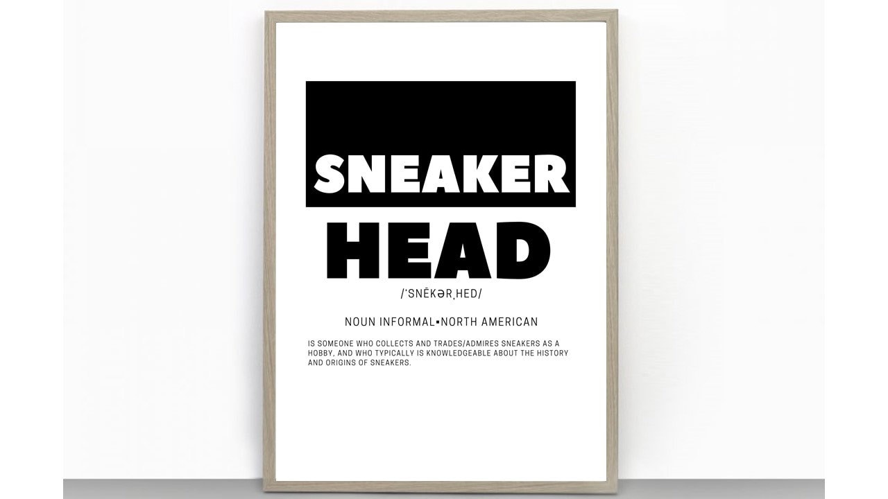 Sneakerhead Definition, Wall Print, Sneaker Lover, Men Bedroom Art