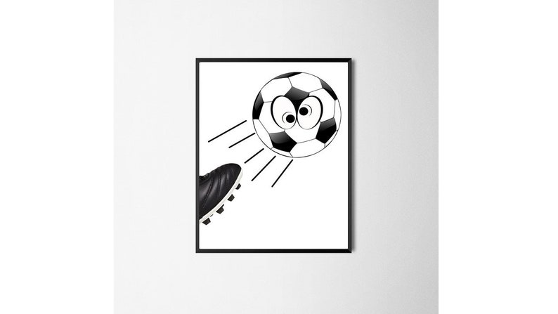 Soccer Printable Soccer Printable Soccer Wall Decor Soccer Poster Wall Art Soccer Football Poster Digital Art Sports Photo Soccer