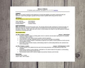 Customer Service Rep Resume, Customer Service Rep Template Word, Customer Service Resume Template, Editable Resume, Word Resume