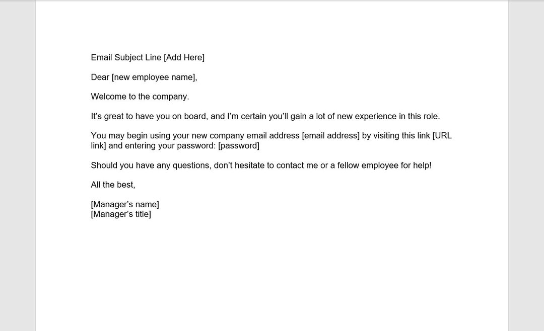 New Employee Welcome Email New Employee Welcome Email Template New new-employee-welcome-email-new-employee-welcome-email-template-new