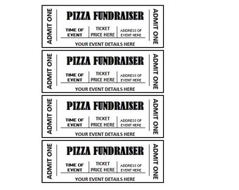 Editable Food Event Ticket, Food Ticket Printables, Editable Meal ...