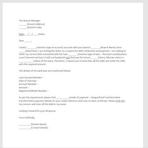 BankKredit Abrechnungsbrief Vorlage, Bank Kredit Abrechnungsbuchstabe, BankKredit Abrechnungsvorlage, einfacher Buchstabe, Word Template