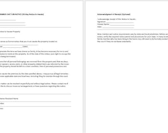 Family Eviction Notice Letter Template, Eviction Notice Letter, Eviction Notice Template, Eviction Notice, Simple Letter, Word Template
