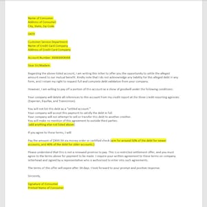 Pay For Delete Letter Template, Pay For Delete Letter, Pay For Delete Letter, Word Template, Simple Letter