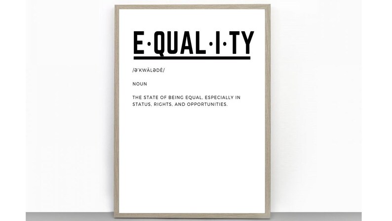 Equality Definition, Social Justice Print, Equality Print, Diversity ...