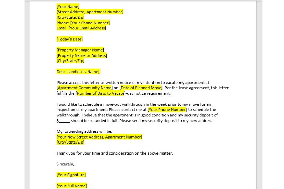 Notice to Vacate Letter Template Notice to Vacate Letter Notice to Notice to Vacate Letter Template Notice to Vacate Letter Notice to