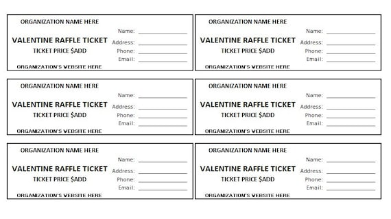 Boleto De San Valentin Imprimible