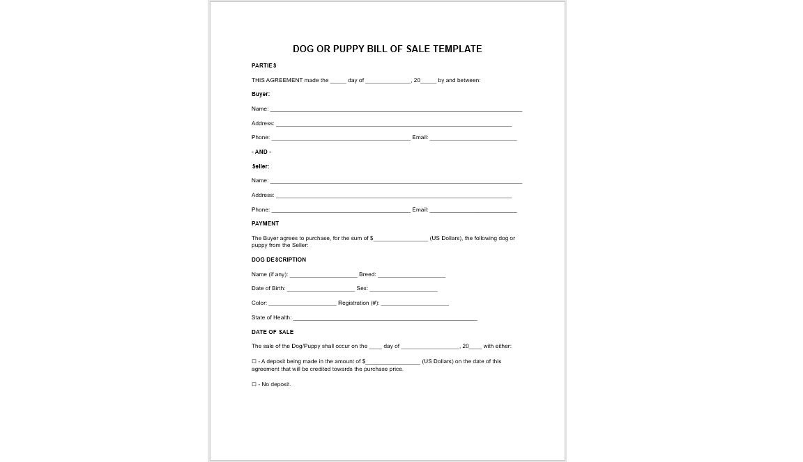 Editable Dog or Puppy Bill of Sale Template, Editable Bill of Sale, Bill of Sale, Puppy Bill of Sale, Dog Bill of Sale, Word Template - Etsy editable-dog-or-puppy-bill-of-sale-template-editable-bill-of-sale-bill-of-sale-puppy-bill-of-sale-dog-bill-of-sale-word-template-etsy