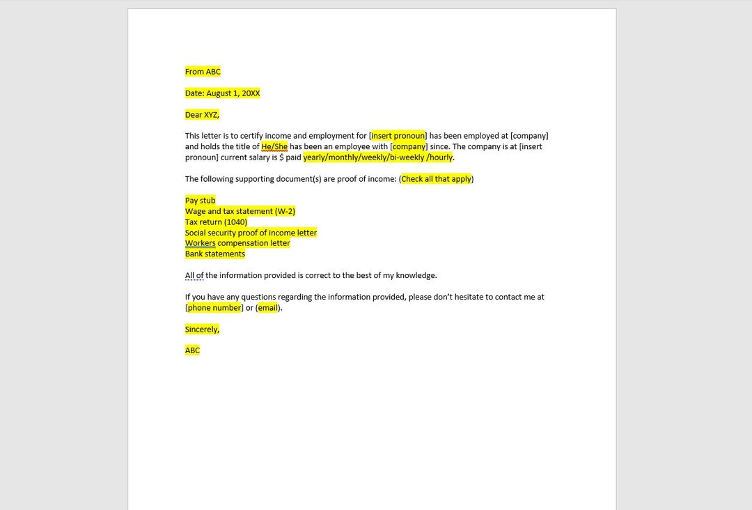Employment Verification Letter Template Employment Verification Letter 30-best-proof-of-employment-letter-templates-rainy-weathers