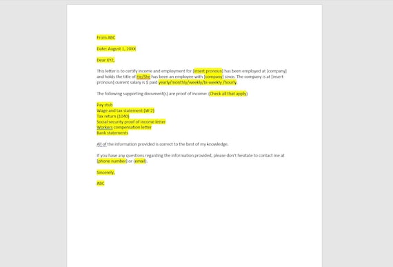 Employment Verification Letter Sample