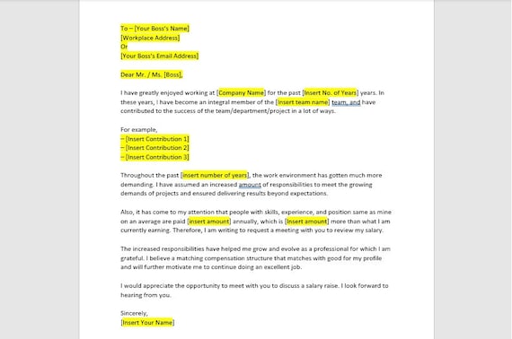 Modello di lettera di aumento salariale, lettera di aumento di stipendio, modello di aumento di stipendio, modello di aumento di stipendio, modello di ...