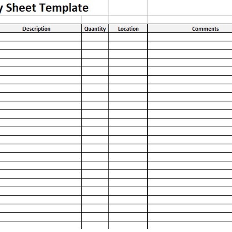 Inventory Template Etsy Inventory Template Etsy