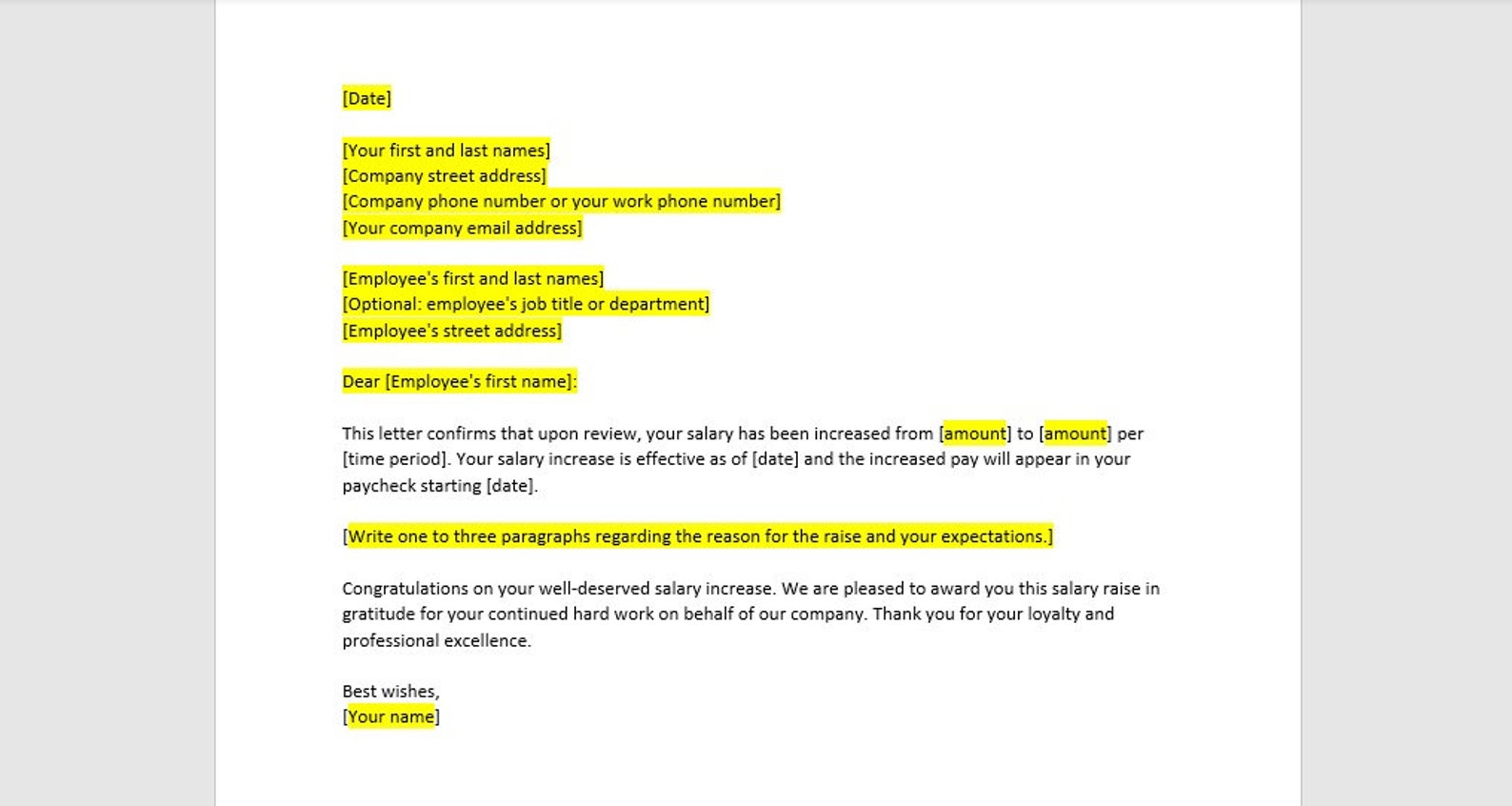 Employee Raise Letter Template Employee Raise Letter Employee Raise employee-raise-letter-template-employee-raise-letter-employee-raise